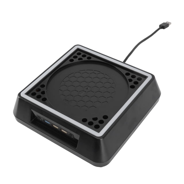 Ventilador de refrigeración inferior de 2,4 A, 5 V, 3 velocidades, interruptor táctil, USB, con barra de luz para Xbox Series X, color negro