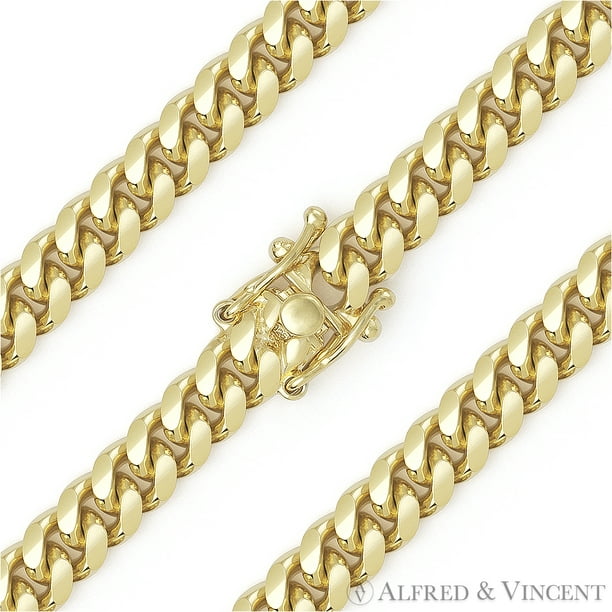 Alfred & Vincent - 6.4mm Miami Cuban / Curb Link Italian Chain Necklace ...