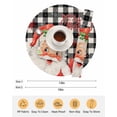 thumbnail image 6 of 13 Inch Round Placemats Set of 6, Red Black Santa Christmas Non Slip Heat Insulation PP Table Mats, Plaid Xmas Snowflake Winter Farmhouse Washable Place Mats for Kitchen Dining Party Table Decor, 6 of 7