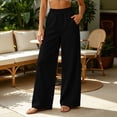 thumbnail image 2 of High Waist Straight Leg Pants for Womens Breathable Comfy Running Sports Trousers with Pockets L, 2 of 6