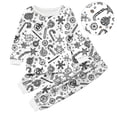 thumbnail image 2 of Gubotare Christmas Pajamas Toddler Plaid Kids Unisex Girls & Boys Soft Comfy Shirring Sleepwear Pajamas 2pcs Set Size 3t 4t (Silver,3-4 Years), 2 of 4