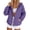 Purple #059, variant on Zip Up Rain Jacket Women Lightweight Waterproof Hooded Jacket Casual Windbreaker Outdoor Raincoat, 2XL