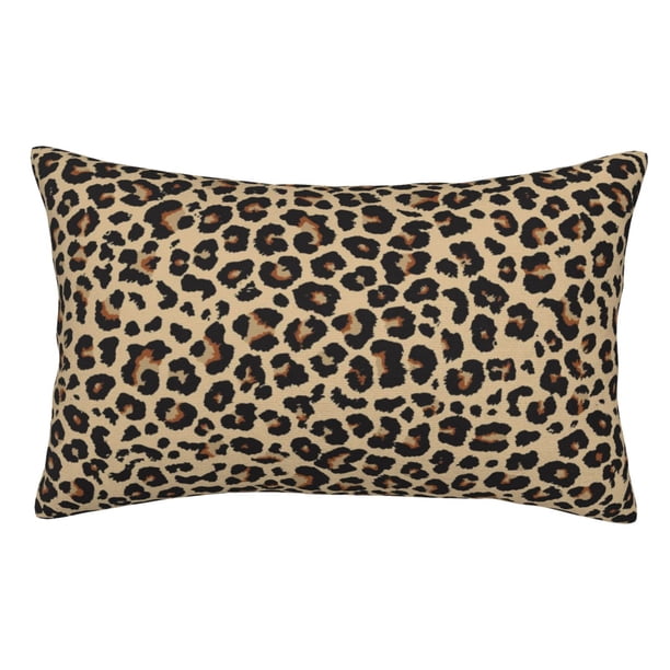Fotbe Leopard Print-1 Funda de Almohada Decorativa Estilo Occidental, Lujo en Algodón, Fundas para Almohadas King, Cojín Estampado para Decoración del Hogar-14"x20"