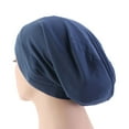 thumbnail image 4 of , Lined Lined Women Hair Wrap Stay Cover Lined Cotton Hair Cover Wrap Stay All Women Natural Women Natural Hair Natural Hair Wrap Navy Dsfen Eryue Doneioe, 4 of 7