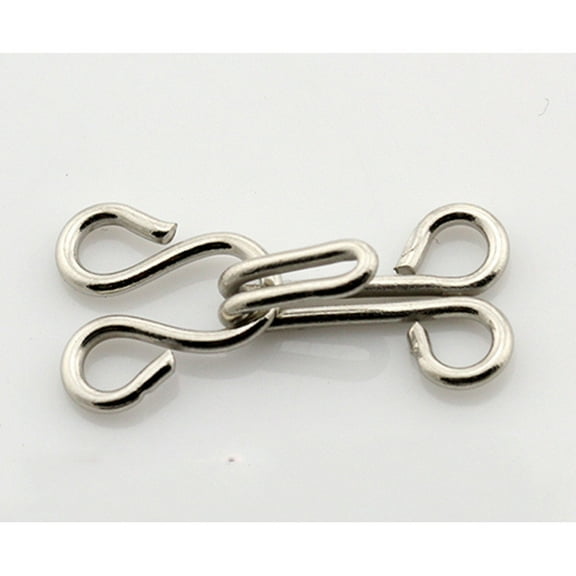 Raindrops 50Pack Back Clasps Hook Metal Button Silver for Clothing Manufacturing