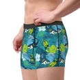 thumbnail image 2 of Disketp Shark And Leaves Men's Boxer Briefs,Soft and Breathable Cotton Underwear with ComfortFlex Waistband, 2 of 7