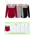 thumbnail image 2 of Gustave Long Sleeve T-Shirts for Women Leopard Print Tops Sexy Hollow Out Shirts Fall Fashion Casual Loose Irregular Hem Blouses "Red, XL", 2 of 10