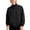 Black, variant on Men's Lightweight Full Zip Stand Collar Casual Bomber Jacket with Elastic Cuffs and Hem for Everyday Wear Black L