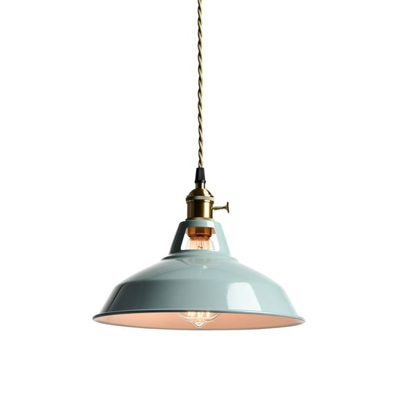 Claxy 11" Aqua Blue Barn Pendant Light for Hallway Bedroom Kitchen Island