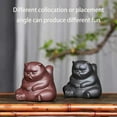 thumbnail image 2 of Zisha Tea Pet Angry Unhappy Cat Bat Figurine, Cute Kung Fu Tea Ornament Accessories of Frog Tea Set, Decoration for Tea Table Desk Tearoom, Great Gift for Tea Lover Friend (Cat Red+Black), 2 of 14