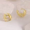 thumbnail image 6 of Lancharmed Gold Plated Women's Earrings,Polished Frosted Star Earring 40Th Birthday Gifts Women, 6 of 7