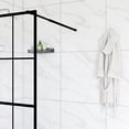 thumbnail image 5 of 34*72" Walk-in Shower Door Clear Tempered Glass Shower Screen Aluminium Framed, 5 of 11