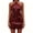 Burgundy, variant on LMLYSoH Women's Summer 2Pcs Outfits Sequin Halter Tank Tops Mini Bodycon Skirt Set Party Clothes