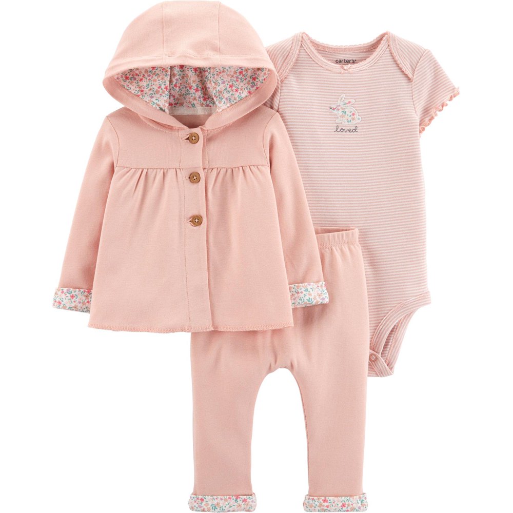 Carter's Carters Baby Girls 3pc. Loved Bunny Layette Set Walmart