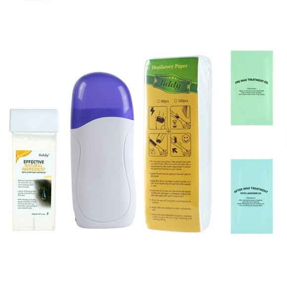 Wax Warmer Kit Hair Removal Tool Kit Waxing Heater Machine with Hard Wax Blocks for Woman Man Hair Removal Underarms Leg Face & Bikini Body Wax Strips for Wax Warmers