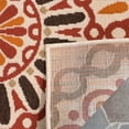 thumbnail image 3 of SAFAVIEH Veranda Axum Geometric Indoor/Outdoor Area Rug, 6'7" x 6'7" Square, Cream/Red, 3 of 4