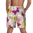 thumbnail image 2 of Rocae Butterflies and Vintage for Men's Swim Trunks Quick Dry With Two Side Pockets and One Lined Patch PocketLarge, 2 of 9