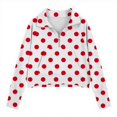 thumbnail image 4 of Bnwani Sweatshirt for Girls Zip Mock Neck Long Sleeve Half Zip Crop Fleece Sweatshirt Printed Pullover Size 7-8, 4 of 5