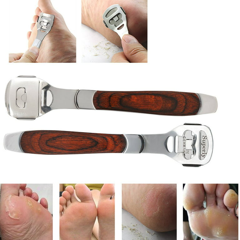 Foot Callus Shaver Hard Skin Corn Remover with 10 Blades -White