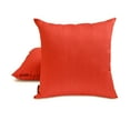 thumbnail image 3 of The HomeCentric Plain Pillow Covers Orange Pack of 2, 26"x26" (65x65 cm) Euro Pillow Sham Covers , Art Silk Plain & Solid Throw Pillow Cases, Solid Pattern Modern Style - Orange Luxury, 3 of 5