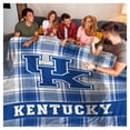 thumbnail image 2 of Pegasus Kentucky Wildcats 66" x 95" Oversized Plaid FAN-mily Ultra Cozy Blanket, 2 of 2