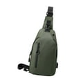 thumbnail image 6 of BLESIYA Men Chest Bag Casual Tote Bag Mini Shoulder Bag for Running Cycling Climbing Green, 6 of 8