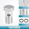 thumbnail image 4 of Unique Bargains 1 Set Car Brake Line Fitting Adapter 1.38' Length M14x1.25 Brake Line Thread Single Hollow Bolt, 4 of 7