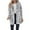 White, variant on Women Barn Jacket Plus Size Blue Flannel Fleece Coat Streetwear Fall Jackets for Women 2025 4X