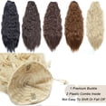 thumbnail image 3 of Rallonge de Queue de Cheval Crépue et Bouclée de 18” à Cordon, Postiche Synthétique en Forme de Chignon, Extensions de Cheveux à Clipser pour Femmes, 3 of 6
