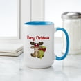 thumbnail image 4 of CafePress - Merry Christmas With Moose Mug - 15 oz Ceramic Large White Novelty Mug, 4 of 4