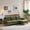 Green-L Shaped Sofa, variant on Ktaxon Corduroy Loveseat Sturdy Build, 2 Seater Sofa Solid Wood Frame, Living Room Couch Deep Seat for Small Space Apartment Home Green