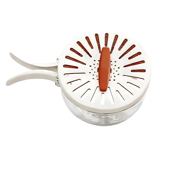 Large Multi-functional Double-Layer Drain Basket with Foldable Handle, 91.3 fl oz / 2700 ml Foldable Colander Refrigerator Crisper Container, Fruit Vegetable Washer for Kitchen Food Preservation