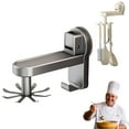 thumbnail image 2 of Rotating Suction Cup Hook Rail – 8-Hook Wall Mount Organizer for Kitchen Utensils, Bathroom Storage, No-Drill Adhesive Hanging Rack with 360° Swivel Hooks, Holds up to 22Lb Eactix, 2 of 8