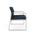 thumbnail image 4 of Gansett Reception Waiting Room Healthcare Loveseat / Silver Steel / Blue, 4 of 5