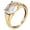 Gold White, variant on Women's Stainless Steel Gold Plated Oval Cut Cubic Zirconia Solitaire Rings Elegant Statement Comfort Fit Gemstone Band Jewelry Gift Gold White Size 9