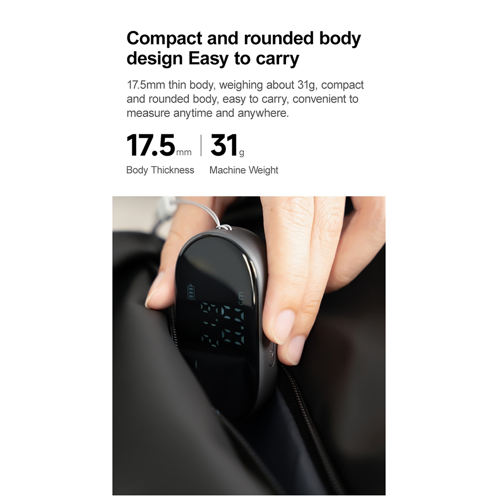 Q2 New Digital Tape Measure Type-C Rechargeable LCD Display 99M Electric Ruler Mini Distance Meter Measuring Tool