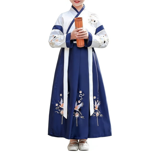 Elegant For Girls Fairy Tale Dress Traditional Chinese Cloud Embroidery Robe Styling For Party Performance Everyday Wear