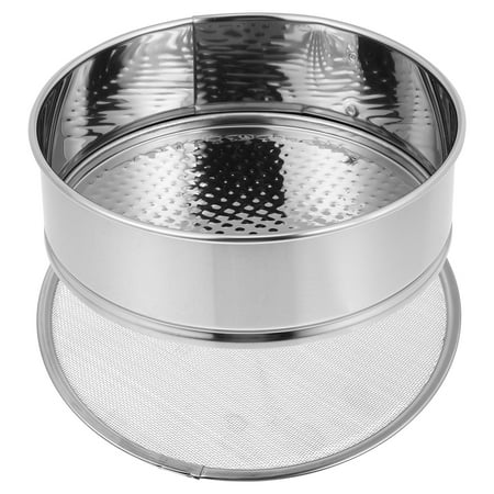 

Hemoton Cake Baking Flour Sifter Round Pan Sieve Mesh Nonstick Bottom Bakeware Cheesecake Pans Removable Mold Fine Tools