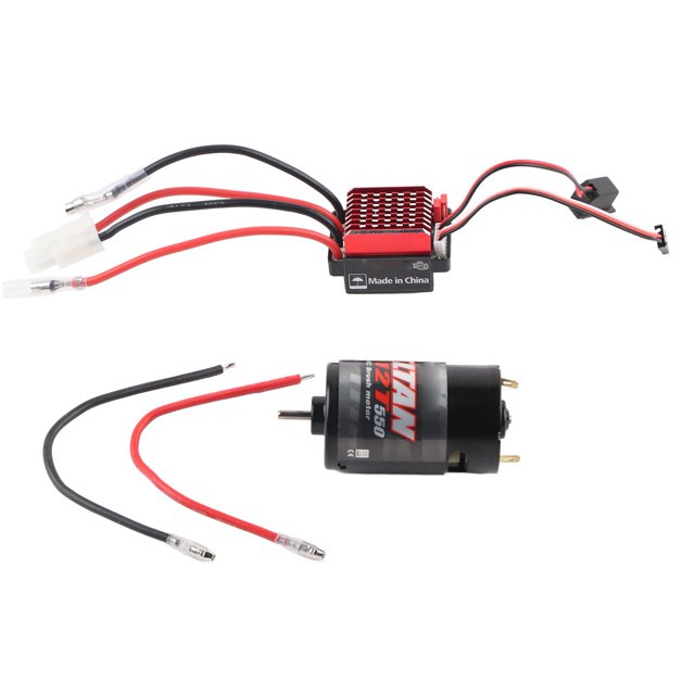 Automatic Throttle Stroke Adjustment RC Brushed Motor, Brushed ESC, Black ESC Fit For 1/10 RC Car RC Accessories Rc Car 12T