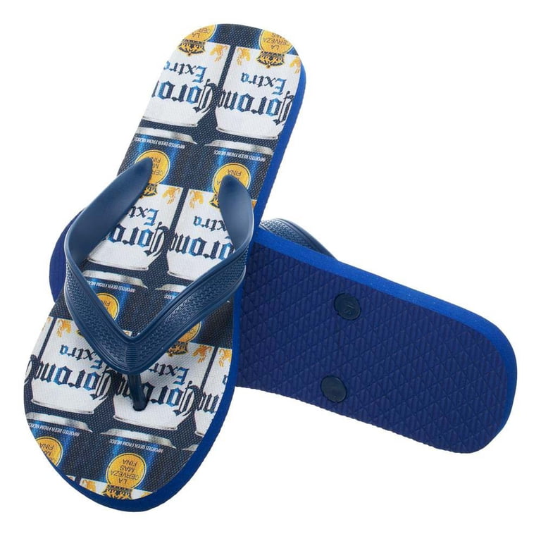 Corona Extra Beer Repeating Can Labels Unisex Sandals-Small  display picture 3