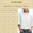 thumbnail image 3 of VDJ Women's Sweaters 3/4 Sleeve Loose Casual Crew Neck Knit Blouses 2025 Oversized Drop Shoulder Solid Knit Tops Size S, 3 of 6