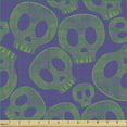 thumbnail image 2 of Ambesonne Abstract Art Fabric by the Yard Upholstery, Psychedelic Skulls, 2 Yards, Multicolor, 2 of 5