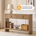 thumbnail image 5 of ROGALIS Console Table with Drawers, 47 Inch Narrow Entryway Table with Open Storage Shelves for Living Room, 5 of 6