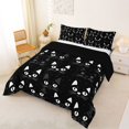 thumbnail image 3 of Manfei Funny Cat Queen Comforter Set, Kawaii Graffiti Animal Comforter Sets Queen, Black White, Black Reversible, 3-Piece, 1 Comforter and 2 Pillowcases, 3 of 7