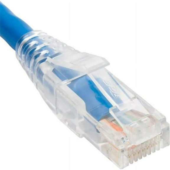 7 ft. CAT5E Clear Boot Patch Cord, Blue - Pack of 25