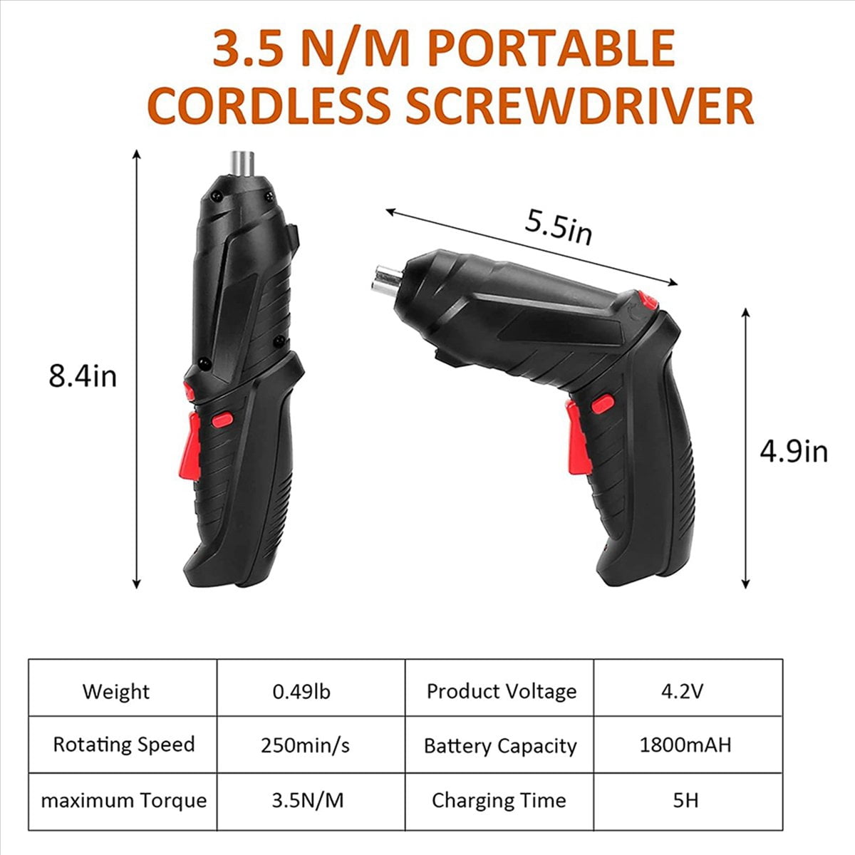 2X Rechargeable Mini Electric Screwdriver 90°-180°Rotating Handle LED Wireless Screwdriver Drill Electric Screw Driver