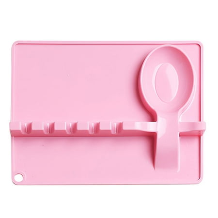 

Silicone Spoon Holder Multipurpose Kitchen Utensil Rest Tray Flexible Lightweight Household Spoon Organizer for Home Kitchen