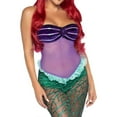 thumbnail image 4 of Diconna Women's Mermaid Dress Up Hollow Fishnet Cosplay Fancy Dress Fishtail Hem Makeup Party Maxi Dress, 4 of 6
