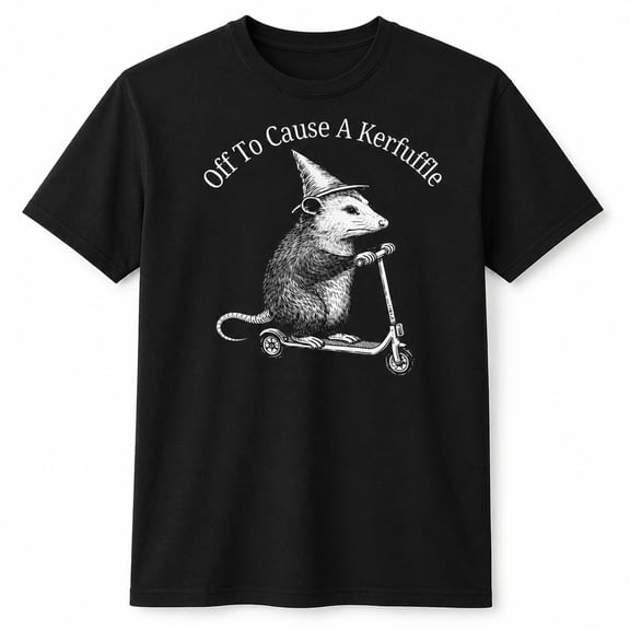 Off To Cause A Kerfuffle Opossum Graphic T-Shirt, Funny Unisex Tee