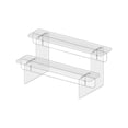 thumbnail image 3 of Acrylic Display Stand Acrylic Display Riser Shelves for Model Action Figure 2 Tier, 3 of 7